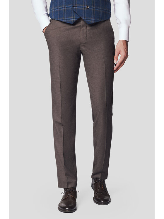 Lancerto Lancerto Garnitur Stockton GA073125000015 Brązowy Slim Fit