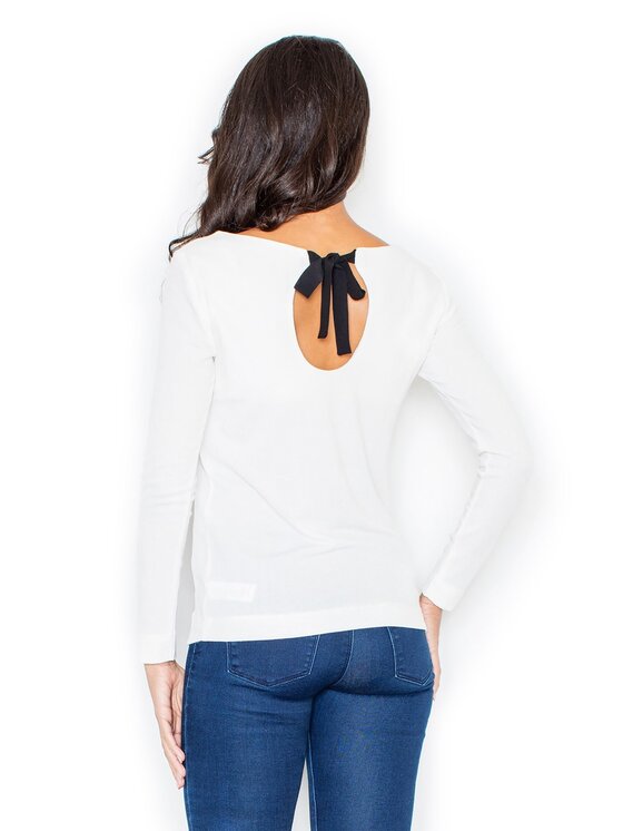 FIGL FIGL Sweter M244 Écru Regular Fit