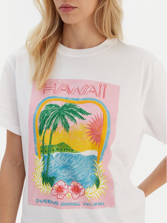 Roxy Roxy T-Shirt ERJZT05899 Weiß Regular Fit