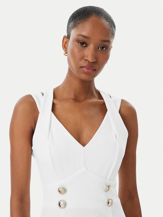 Rinascimento Rinascimento Koktel haljina CFC0019924002 Bijela Regular Fit