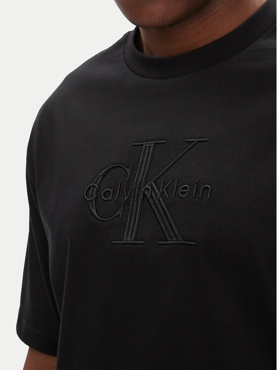 Calvin Klein Jeans Calvin Klein Jeans Marškinėliai Hero Monologo LV04RB295G Juoda Relaxed Fit