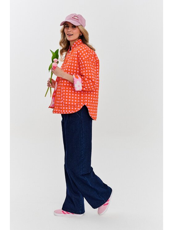 NAOKO NAOKO Kurtka przejściowa Peachy Bloom Różowy Regular Fit