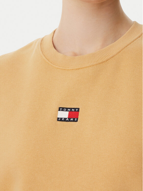 Tommy Jeans Tommy Jeans Bluza Badge DW0DW23297 Żółty Regular Fit