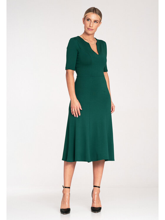 FIGL FIGL Sukienka koktajlowa M1033 Zielony Regular Fit