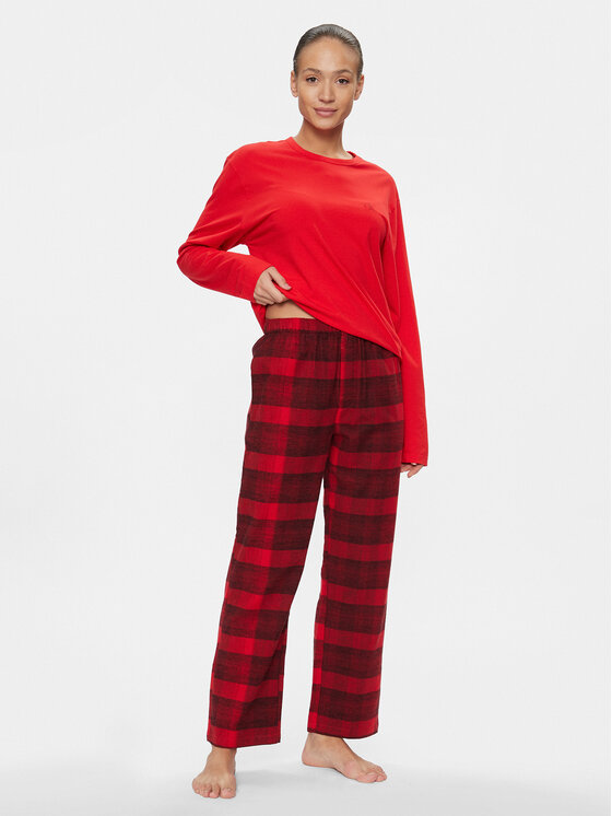 Calvin Klein Underwear Pijama 000QS7036E Roșu Relaxed Fit