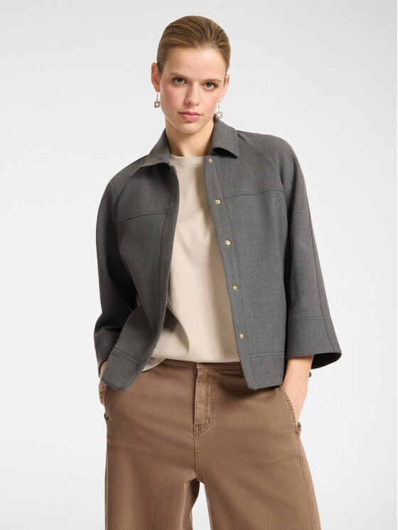 Elena Mirò Elena Mirò Giacca outdoor R045P000078N023 Grigio Boxy Fit