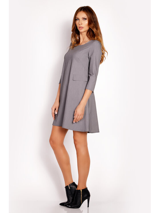 Awama Awama Každodenní šaty L005 Šedá Basic Fit