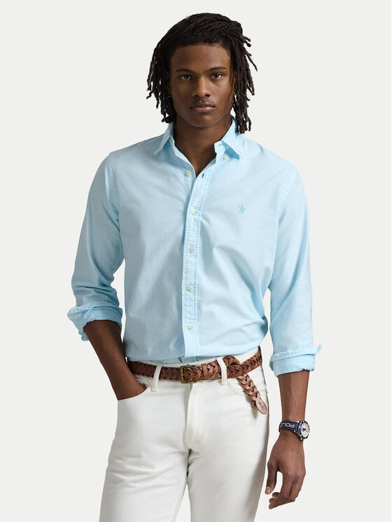 Męska Koszula Polo Ralph Lauren, Rozmiar XL, Błękitna, 710968913005
