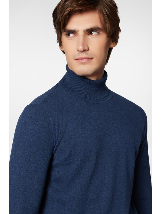 Próchnik Próchnik Golf Golf Granatowy Bawełniany PM5 SW073224000019 Granatowy Slim Fit
