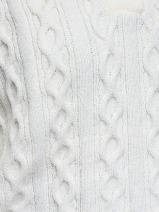 Ombre Ombre Sweter OW-SW-E0024 Kremowy Regular Fit