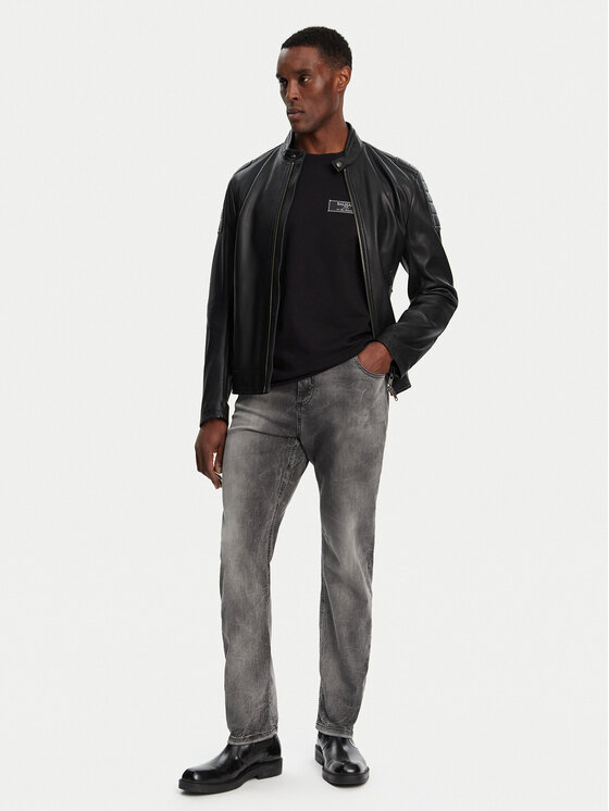 Balmain Balmain Blugi DH1MI043DE73 Gri Regular Fit