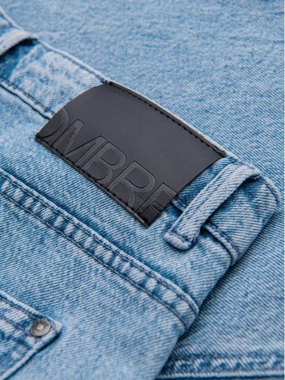 Ombre Ombre Jeansy OM-PADP-0225 Niebieski Carrot Fit
