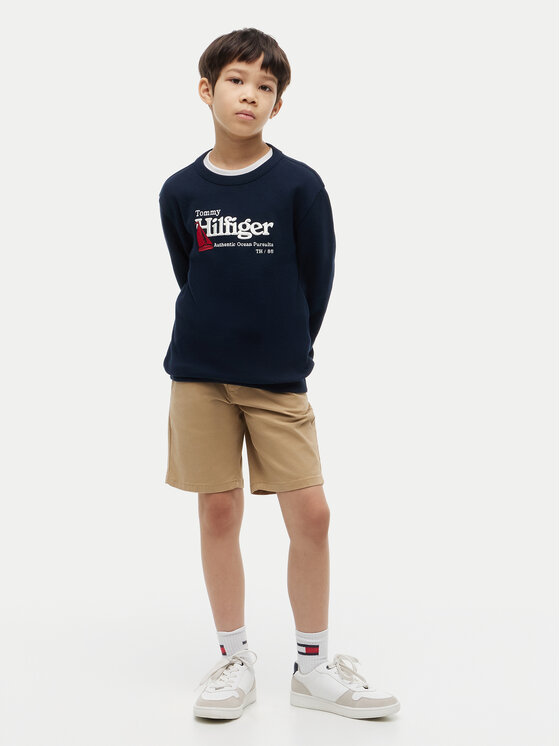 Tommy Hilfiger Tommy Hilfiger Džemperis Embroidery Graphic KB0KB10506 Tamsiai mėlyna Regular Fit