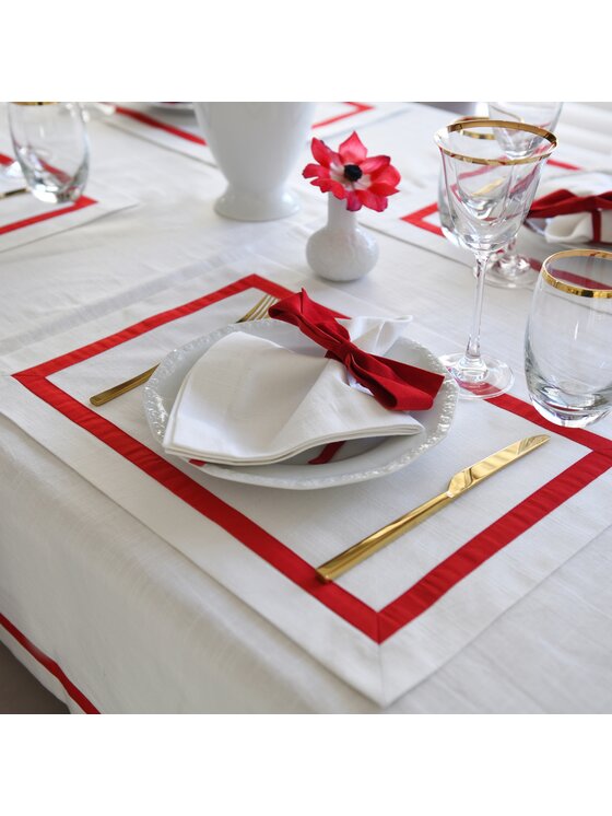Roseberry Home Roseberry Home Obrączka na serwetki kokardka Red Bow Czerwony
