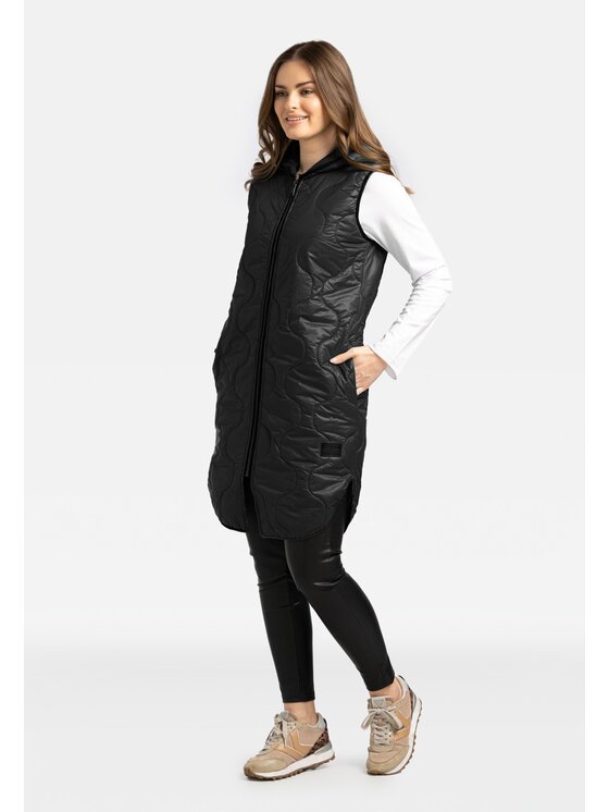 Perso Perso Bezrękawnik BLE230000F Czarny Regular Fit