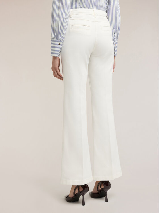 Motivi Motivi Pantaloni di tessuto P701Q004371N011 Bianco Flare Fit