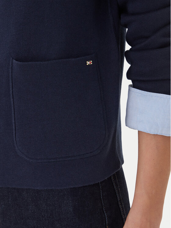 Tommy Hilfiger Tommy Hilfiger Kardigan WW0WW40846 Tamnoplava Regular Fit