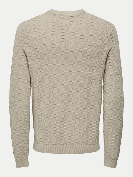 Only & Sons Only & Sons Sveter 22026559 Béžová Regular Fit