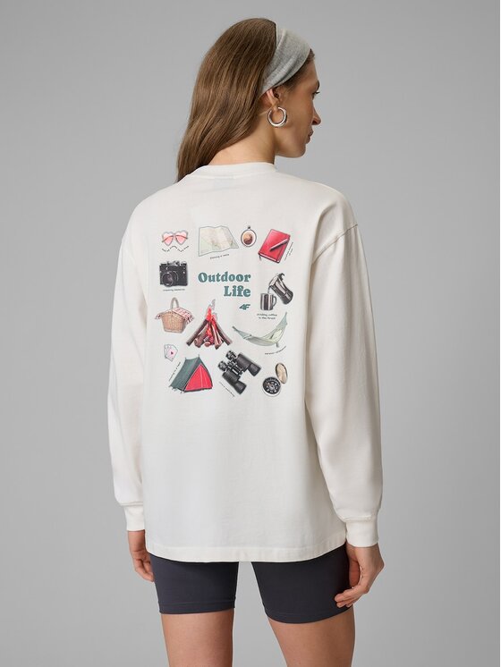 4F 4F Bluza CAMP Biały Regular Fit