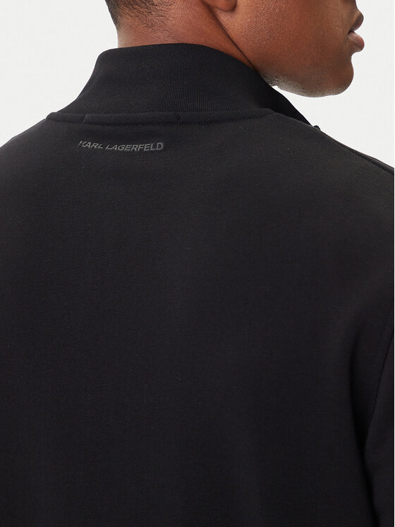 KARL LAGERFELD KARL LAGERFELD Džemperis ar kapuci 705712 500900 Melns Regular Fit