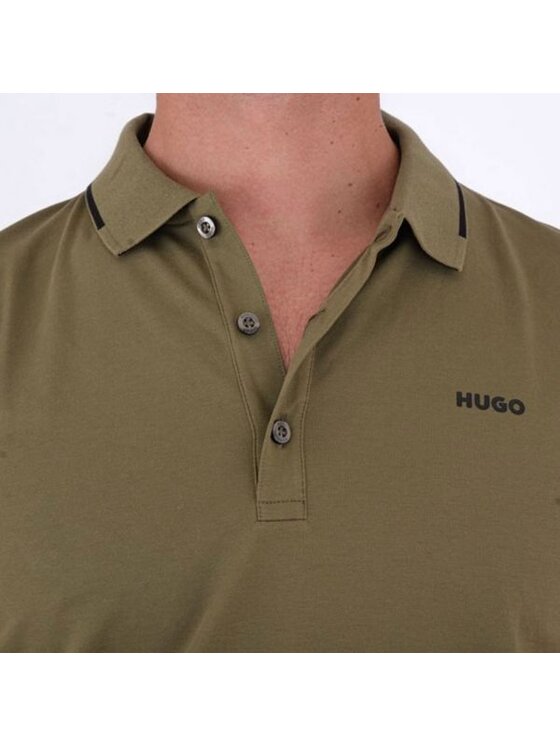 HUGO Hugo Polokošile Dinoso222 Khaki Slim Fit