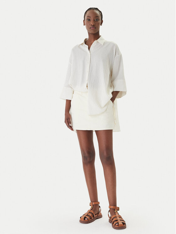 Eleh Eleh Jeansrock EL107 Écru Regular Fit