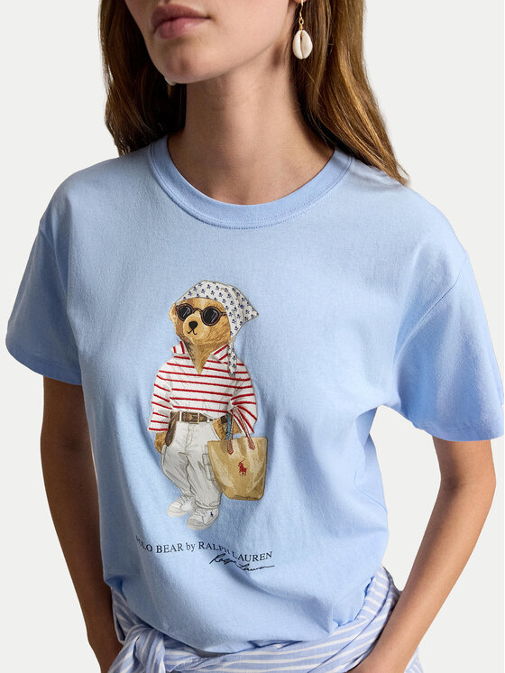 Polo Ralph Lauren Polo Ralph Lauren T-Shirt 211A12734001 Niebieski jasny Relaxed Fit