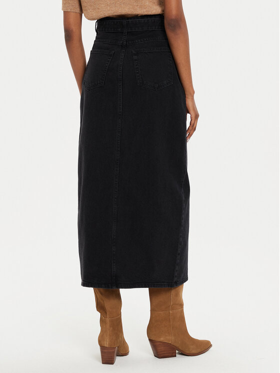 TWINSET TWINSET Džinsa svārki 242TP2601 Melns Straight Fit