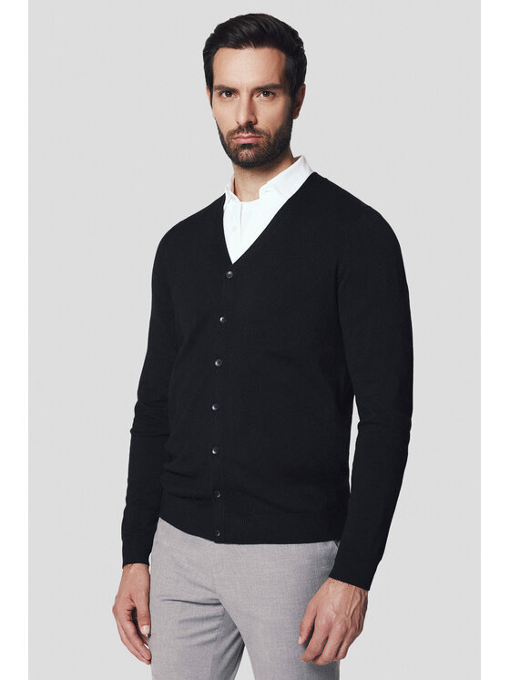 Lancerto Lancerto Kardigan Vidar SW073223000163 Czarny Regular Fit
