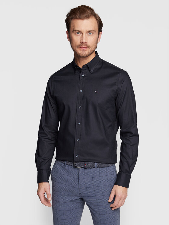Tommy Hilfiger Tommy Hilfiger Cămașă Flex MW0MW29969 Bleumarin Regular Fit