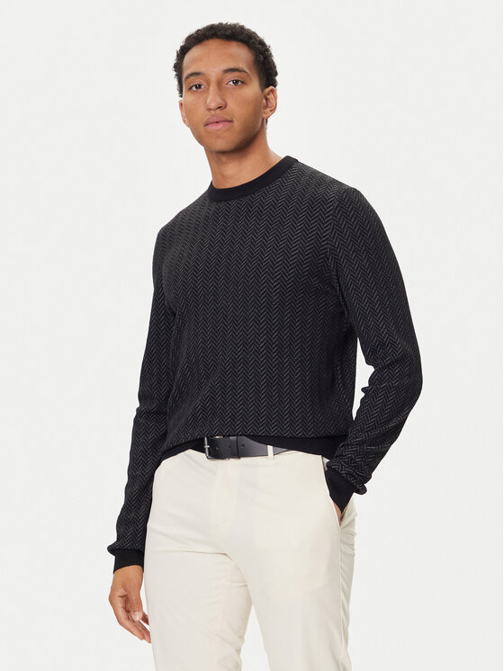 BOSS BOSS Svetr H-Habito 50549985 Černá Regular Fit