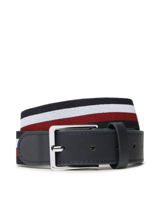 Tommy Hilfiger Bērnu josta Elasticated Leather Belt AU0AU01742 Tumši zils