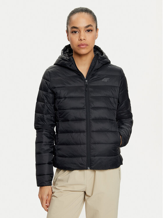 4F Giubbotto invernale 4FWAW24TDJAF468 Nero Slim Fit, taglia : L