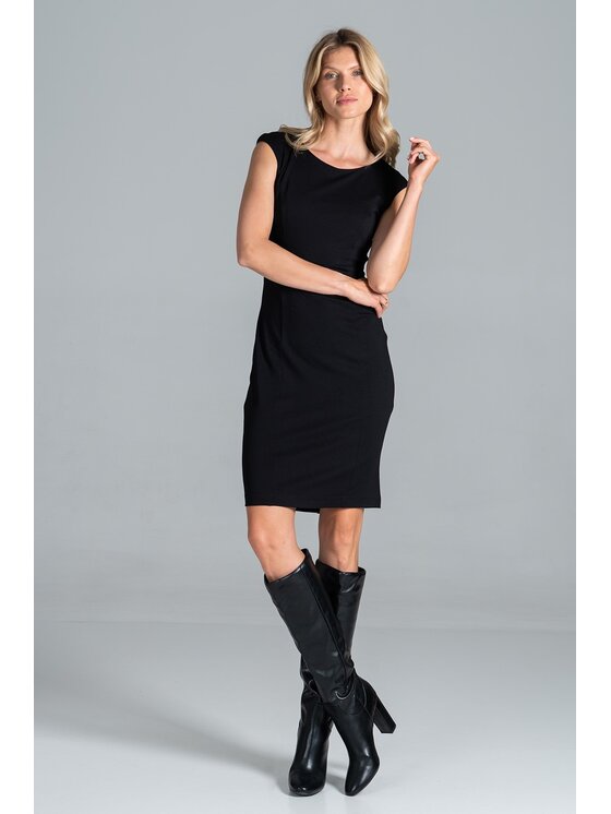 FIGL FIGL Šaty M834 Černá Slim Fit