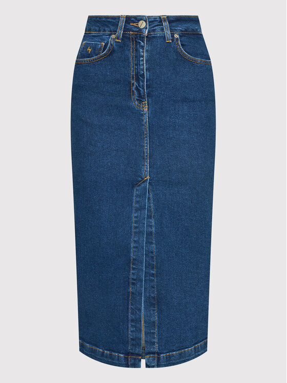 Americanos Americanos Džínová sukně Georgia Modrá Slim Fit