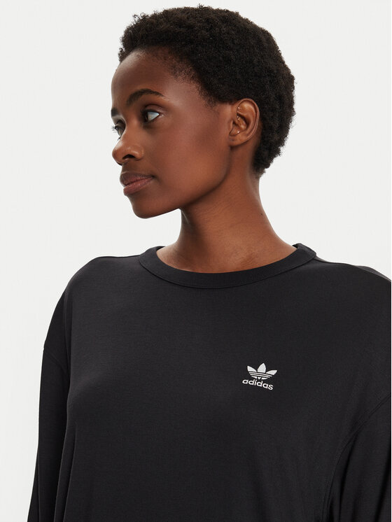 adidas T shirt adicolor Trefoil IU2408 Noir Loose Fit Modivo