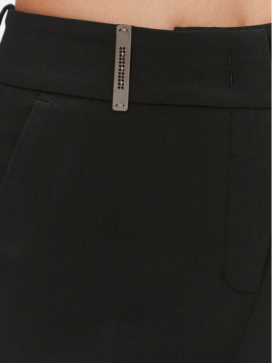 Peserico Peserico Παντελόνι υφασμάτινο P04763 Μαύρο Regular Fit