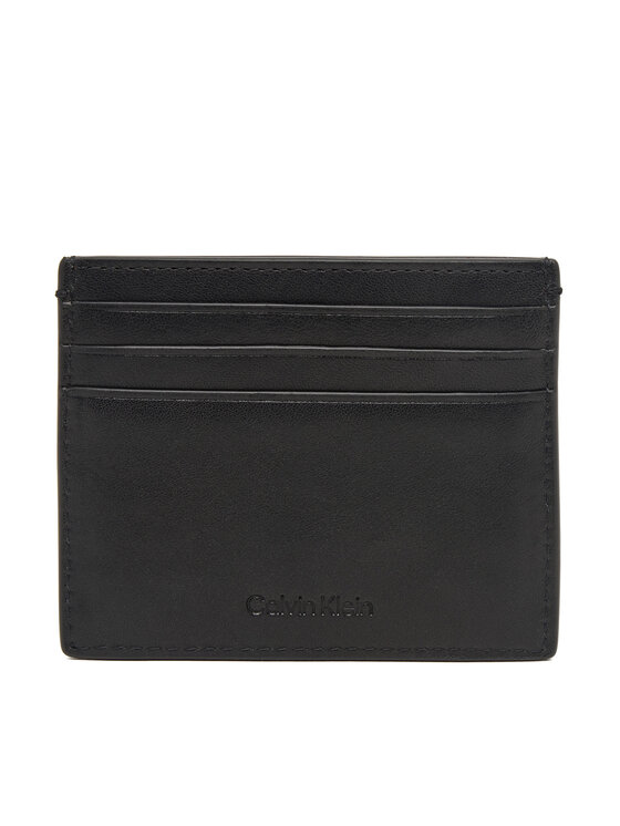 Calvin Klein Calvin Klein Custodie per carte di credito Bold Ck Suede Cardholder LV04D1363G Nero