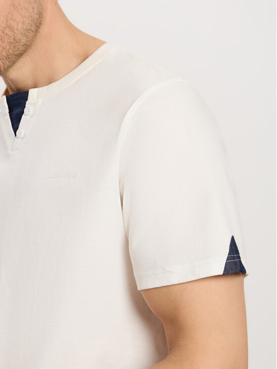 Cross Jeans Cross Jeans T-Shirt 16092-008 Biały Regular Fit