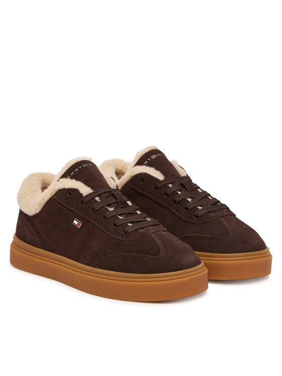 Tommy Hilfiger Tommy Hilfiger Αθλητικά Th Chic Cupsole Wl FW0FW09597 Σκούρο καφέ