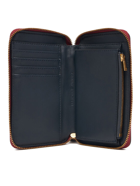 Tommy Hilfiger Tommy Hilfiger Портфейл Th Leather Med Za Wallet AW0AW18939 Червен