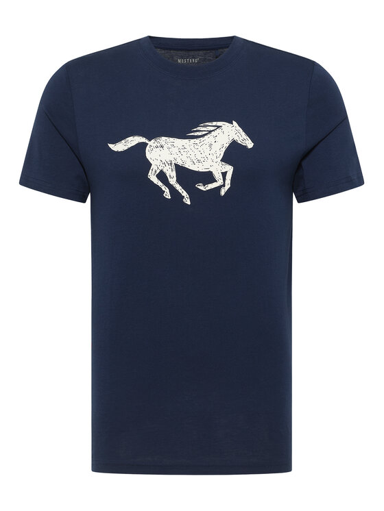 Mustang Mustang T-krekls Austin 1016483 Tumši zils Regular Fit