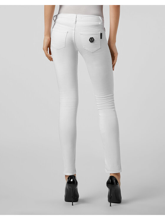 PHILIPP PLEIN PHILIPP PLEIN Jeansy 21817 Biały Slim Fit