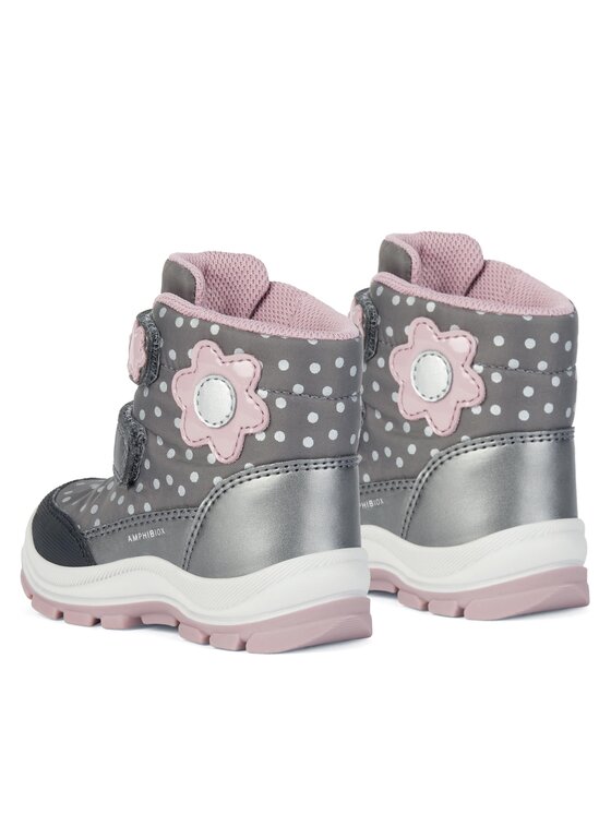 Geox Geox Snehule B Flanfil Girl B Abx B363WB 0MNNF C0952 S Sivá