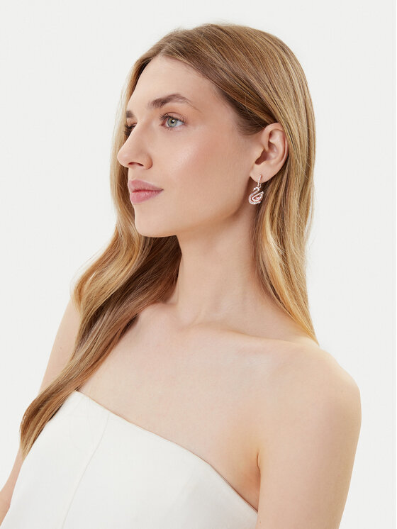 Swarovski Swarovski Naušnice Swan 5732415 Růžové zlato
