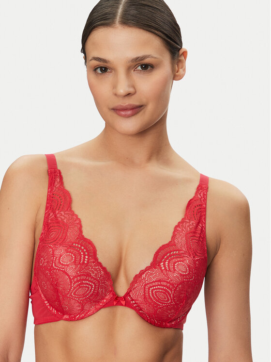 Wonderbra Wonderbra Biustonosz push-up WB000BHP Czerwony