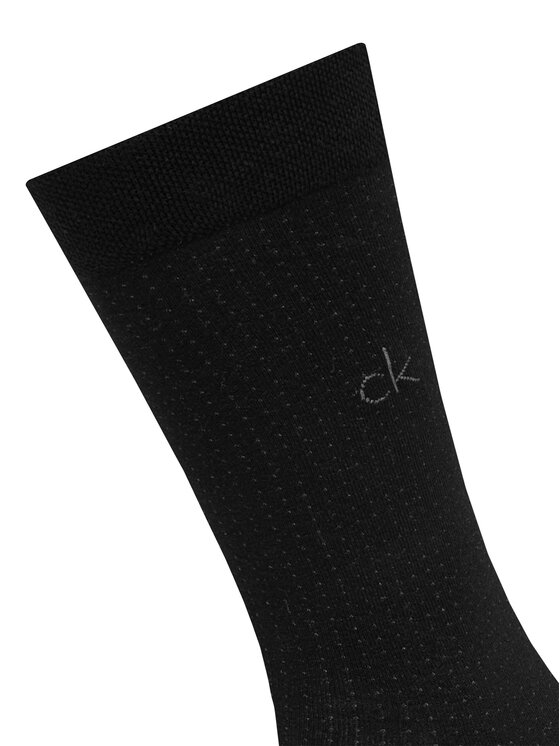 Calvin Klein Calvin Klein 3 vīriešu augsto zeķu pāru komplekts 701235981 Melns
