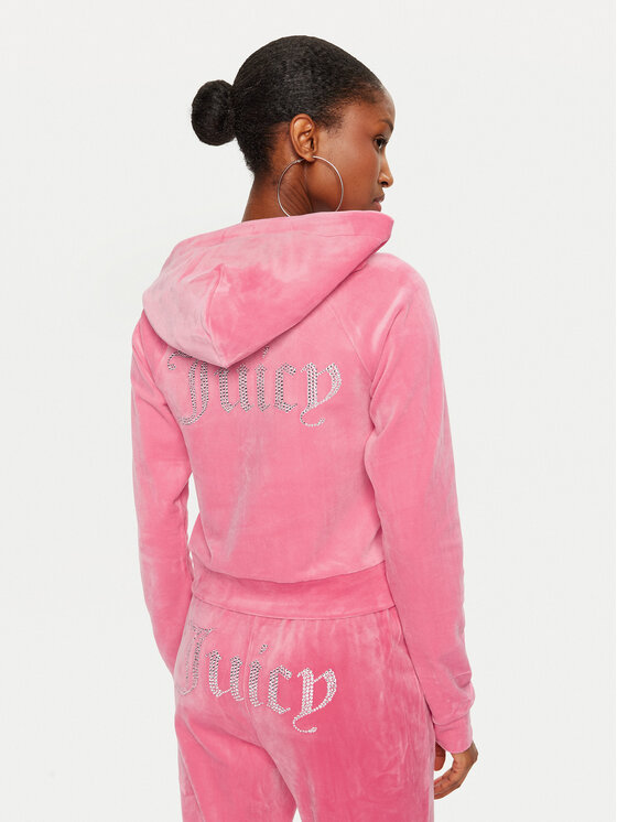 Juicy Couture Juicy Couture Світшот Madison JCWA122001 Рожевий Slim Fit
