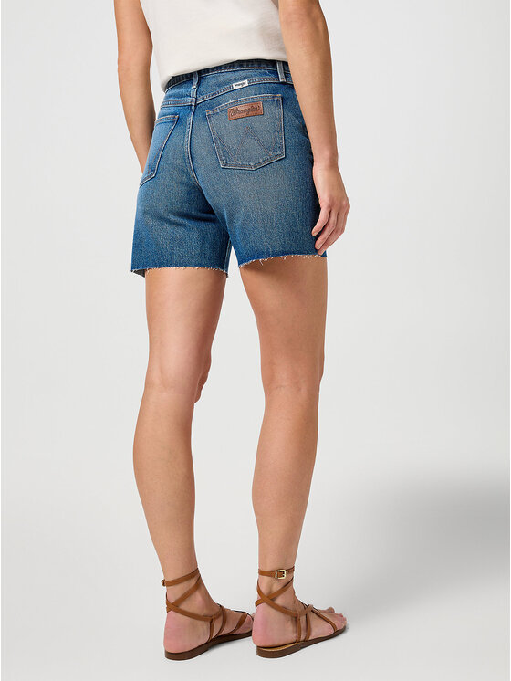 Wrangler Wrangler Pantaloncini di jeans COWBOY SHORT 3 INCH Blu Regular Fit