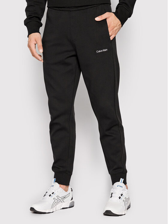 Calvin Klein Calvin Klein Teplákové kalhoty Micro Logo K10K109940 Černá Relaxed Fit